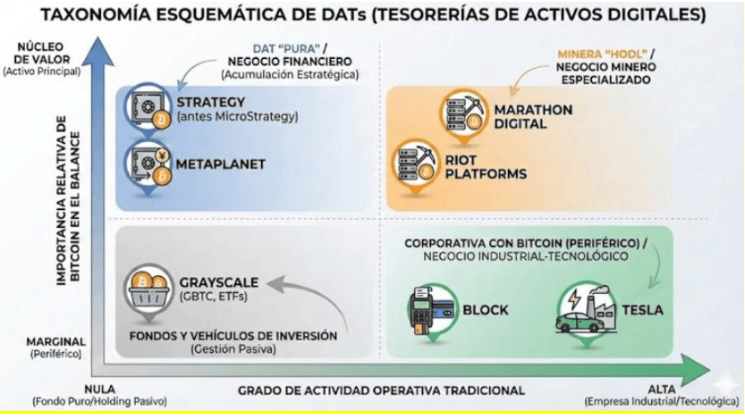 Figura 3. Modelos organizativos de tesorerías con activos digitales